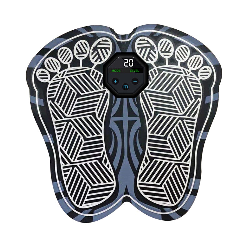 Electric Foot Massager Mat Portable Foldable Foot Massage Pad 10 Modes 20 Levels Intensity Built-in Battery with LCD Screen USB Charging Cable for Feet Leg Pain Relieve - Image 1