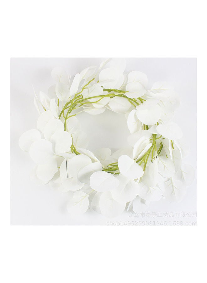 NIBEMINENT Artificial Hanging Leaf Vine White 2meter 