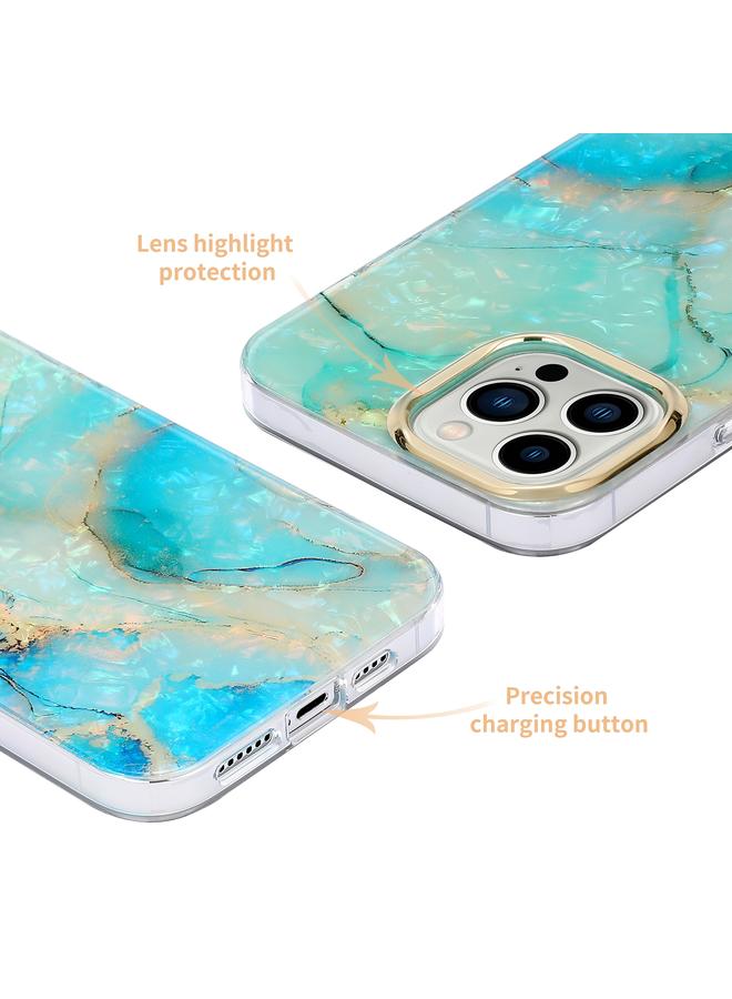 زبون جراب لهاتف iPhone 13 Pro مصنوع من الرخام ومطلي بالكهرباء - Image 4