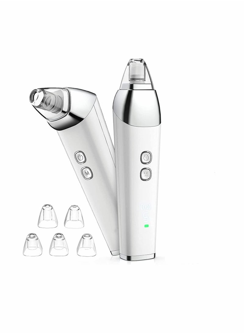 Y&D Black Head Vacume Remover, Electric Rechargeable Pore Vacuum Blackhead Remover Kit, Extractor Facial Cleaner Suction Tool with 5 Power Probes Rotatable  - Image 1
