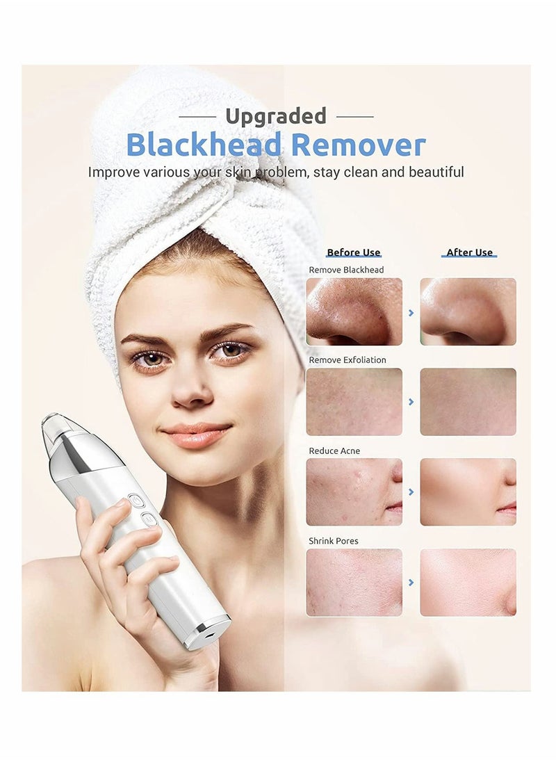 Y&D Black Head Vacume Remover, Electric Rechargeable Pore Vacuum Blackhead Remover Kit, Extractor Facial Cleaner Suction Tool with 5 Power Probes Rotatable  - Image 2