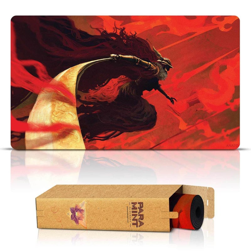 Paramint Malenia Blade of Miquella Stitched MTG Playmat by Anato Finnstark Elden Ring Dark Souls Compatible with Magic The Gathering Playmat Play MTG YuGiOh TCG Original Designs