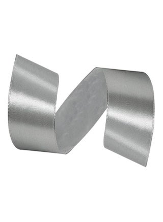 Silver Ribbon 1-1/2 Inch, 25 Yards Grey Satin Fabric Ribbons for Gift Wrapping, Christmas Garland, Christmas Tree Ornaments, Bows Making, DIY Crafts, Sewing Projects and Wedding Party - view 3