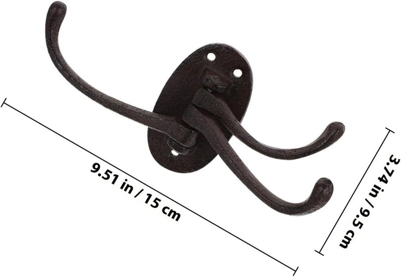 Vintage Zinc Alloy Wall Hook, Retro Coat Hanger Decorative Wall-Mounted Hook for Entryway Closet, Rustproof Single-piece Home Storage Organizer - Image 2