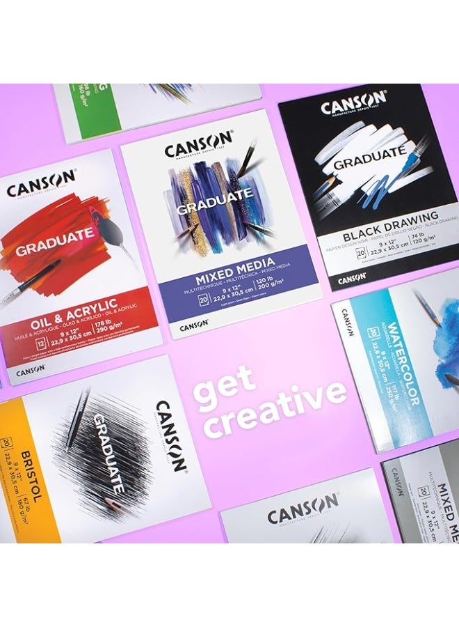 CANSON 40 Sheets Graduate Light Grain 96gsm A3 Sketch Paper Pad - Image 4