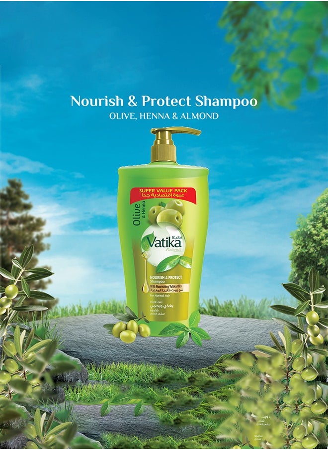 Nourish And Protect Shampoo Enriched With Olive And Henna 1Liters - pzsku/Z6C9FA0A506860C18D81AZ/45/_/1710994239/4d1c1330-4584-4d44-9955-ff03a0e42f24