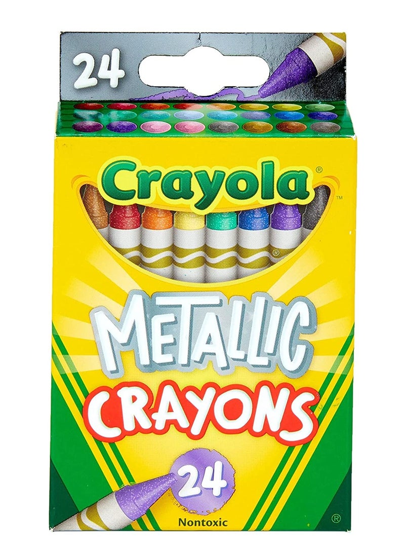 Crayola Metallic Crayons 24 Pieces - Image 1