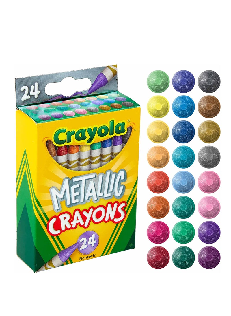 Crayola Metallic Crayons 24 Pieces - Image 2