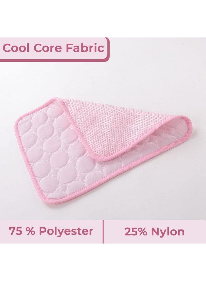 هارتس سرير مستطيل للكلاب والقطط | حرير جليدي ممتاز مع بوليستر مع شبكة سفلية | وسادة تبريد ذاتية متعددة الاستخدامات للكلاب والقطط | سرير خفيف الوزن ومتين للكلاب | Zqcj001P-L | وردي - Image 4