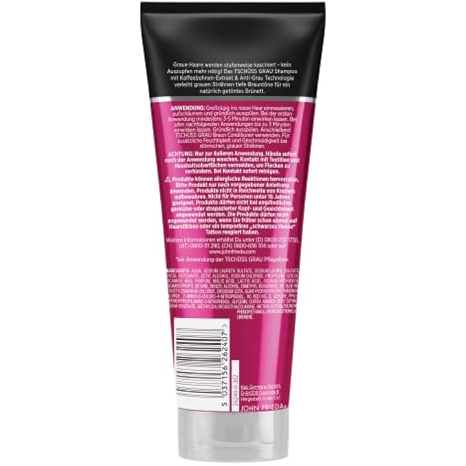 John Frieda TSCHSS GREY SHAMPOO  CONTENTS: 250 ML  FOR BROWN HAIR  CONCEALS FIRST GREY HAIR GRADUALLY  FOR A NATURALLY TINTED BRUNETTE - Image 2