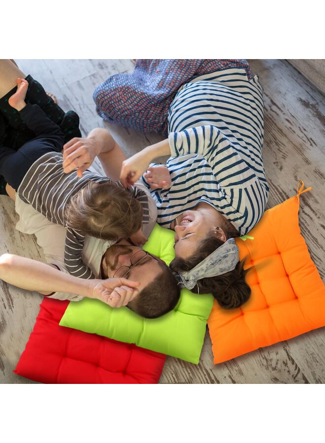 12 وسادة أرضية مربعة الشكل، مناسبة للفصول الدراسية، مثالية للجلوس على الأرض، في المدارس، رياض الأطفال، ركن القراءة، مقاس 15.7 بوصة، سميكة وكبيرة، مثالية للتأمل - Image 4