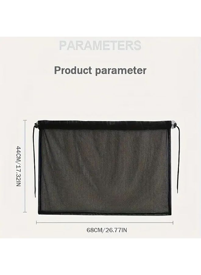 Black 4pcs Car Front Side Window Shade Curtain Sun Protection Heat Insulation - Image 2
