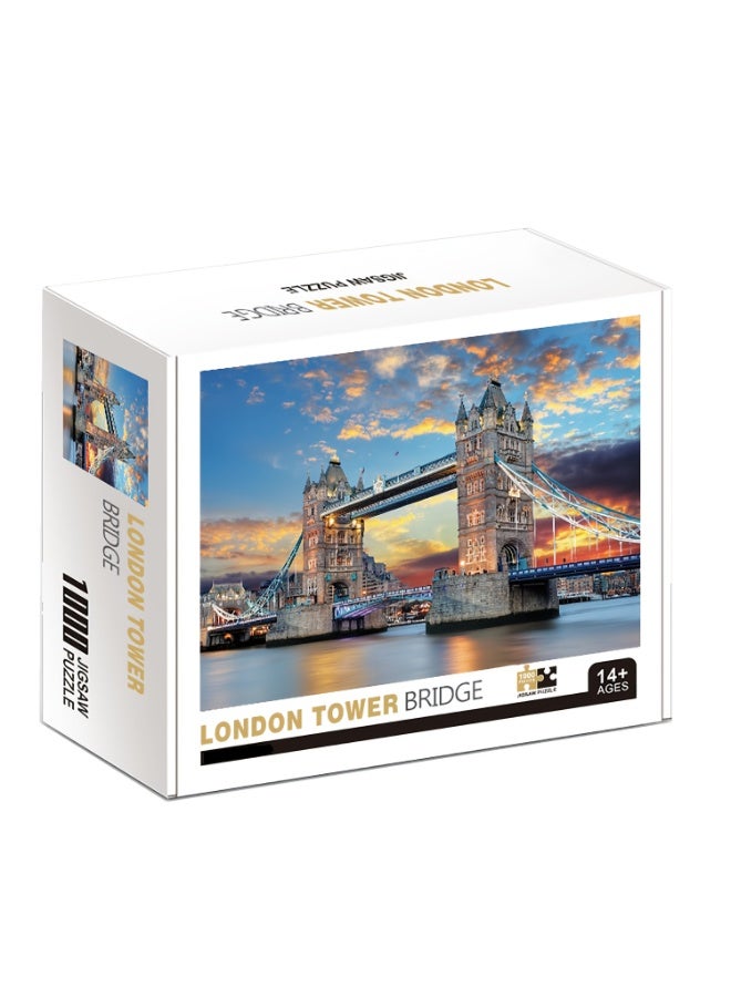 Capstro 1000Piece Jigsaw Puzzle for Adults & Teens – Premium Landscape & Landmark Puzzle with High-Definition Artwork | Challenging Brain Game & Relaxing Family Activity for Ages 14+ – London Tower Bridge - Image 1