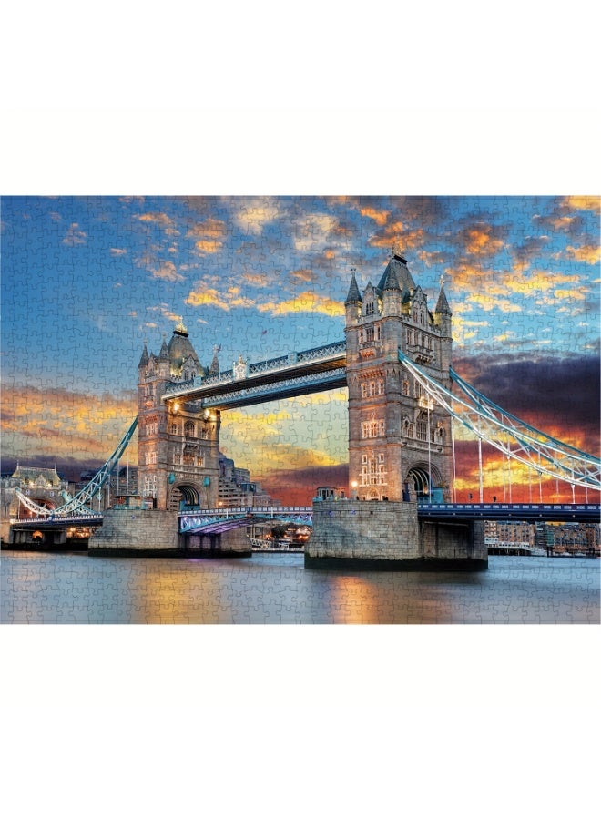 Capstro 1000Piece Jigsaw Puzzle for Adults & Teens – Premium Landscape & Landmark Puzzle with High-Definition Artwork | Challenging Brain Game & Relaxing Family Activity for Ages 14+ – London Tower Bridge - Image 4