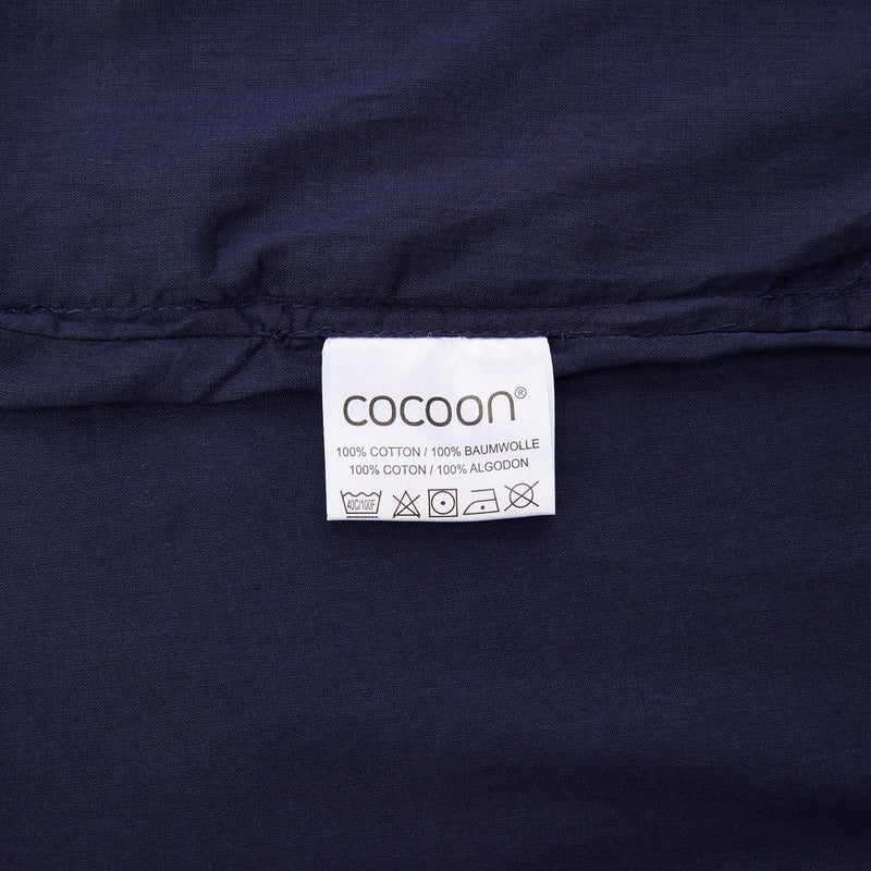 كوكوون COCOON - Premium - TravelSheet - - Egyptian Cotton. Compact for Camping and Hiking, Fits in Backpack Ultralight, Camping Essentials (Regular 86 x 35 - Tuareg Blue) - Image 1
