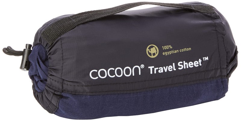 كوكوون COCOON - Premium - TravelSheet - - Egyptian Cotton. Compact for Camping and Hiking, Fits in Backpack Ultralight, Camping Essentials (Regular 86 x 35 - Tuareg Blue) - Image 3