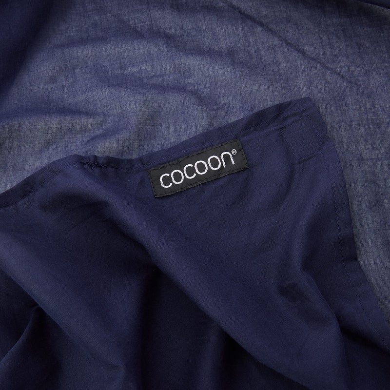 كوكوون COCOON - Premium - TravelSheet - - Egyptian Cotton. Compact for Camping and Hiking, Fits in Backpack Ultralight, Camping Essentials (Regular 86 x 35 - Tuareg Blue) - Image 2