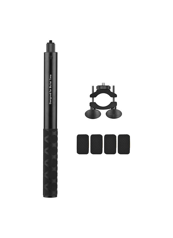 ANDOER - Motorcycle Bike Invisible Selfie Stick Handlebar Mount Bracket 28cm-115cm Adjustable Length with 1/4 Inch Screw for Insta360 ONE X/ ONE/ EVO Camera - Image 1