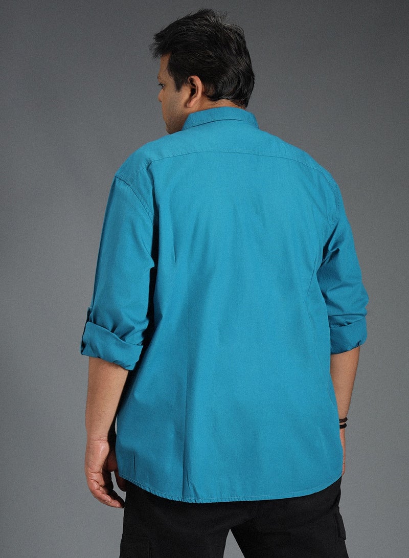 هاي ستار قميص كاجوال قطن كلاسيك بياقة واسعة للرجال - Image 5