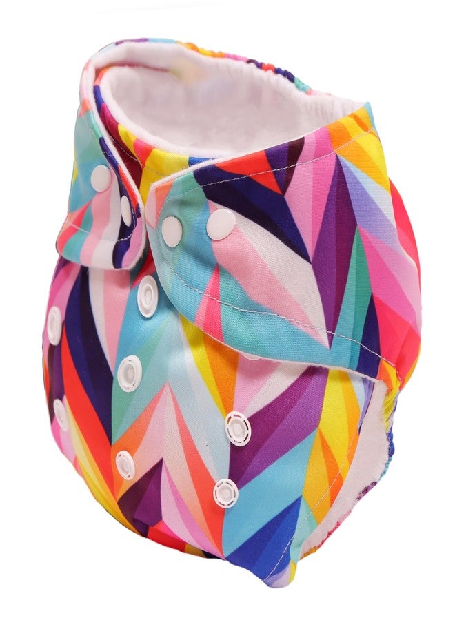 Deedry Oeko-Tex Certified Baby Cloth Diapers Washable & Reusable Diapers with Adjustable Snap Buttons | 3 Months- 3 Years |(With 3 Inserts, Combo of 3) - Image 3