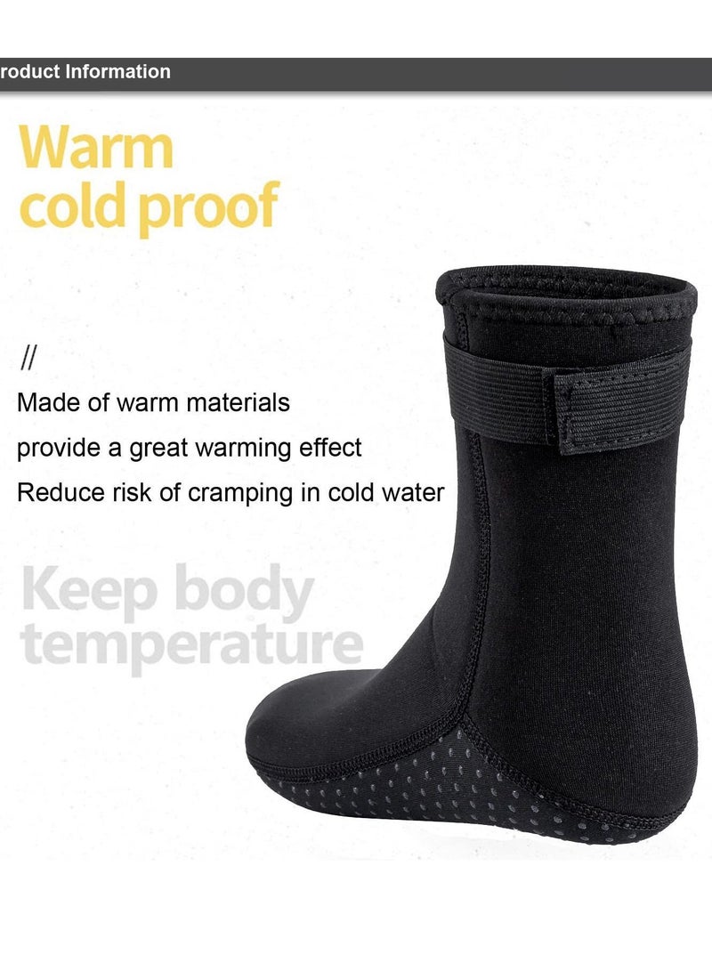 Y&D 3mm Neoprene Diving Socks, Surf Booties Dive Boots, Sand Socks for Beach Volleyball, Fin Canoeing and More Water Sports, Women Men（L） - Image 3
