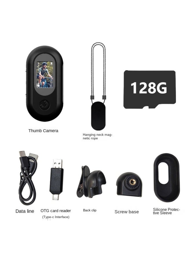 نيوترل كاميرا دراجات هوائية خارجية 1080p عالية الدقة بشاشة حزام عنقي مغناطيسي مسجل مدونات فيديو رياضية كاميرا صغيرة للإبهام - Image 1