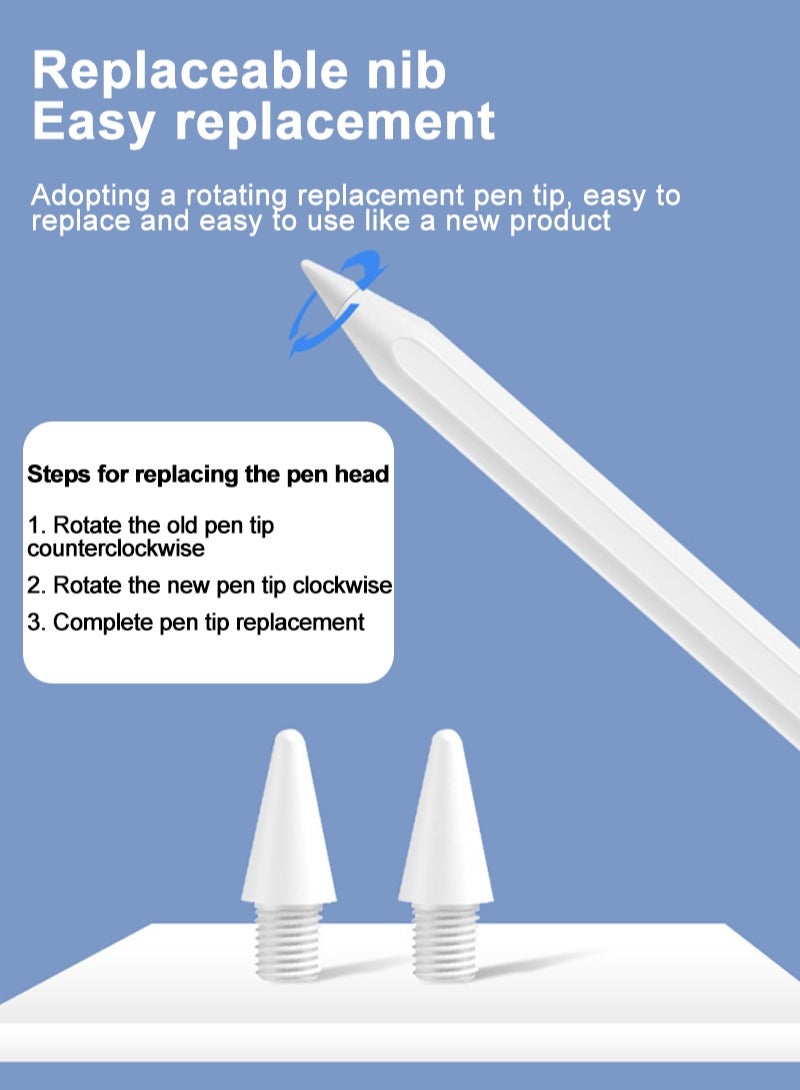 FlashHawk Active Digital Stylus Pen for Apple iPad Pro 11/12.9, iPad Mini 5/6, iPad Air 3/4 White - Image 3