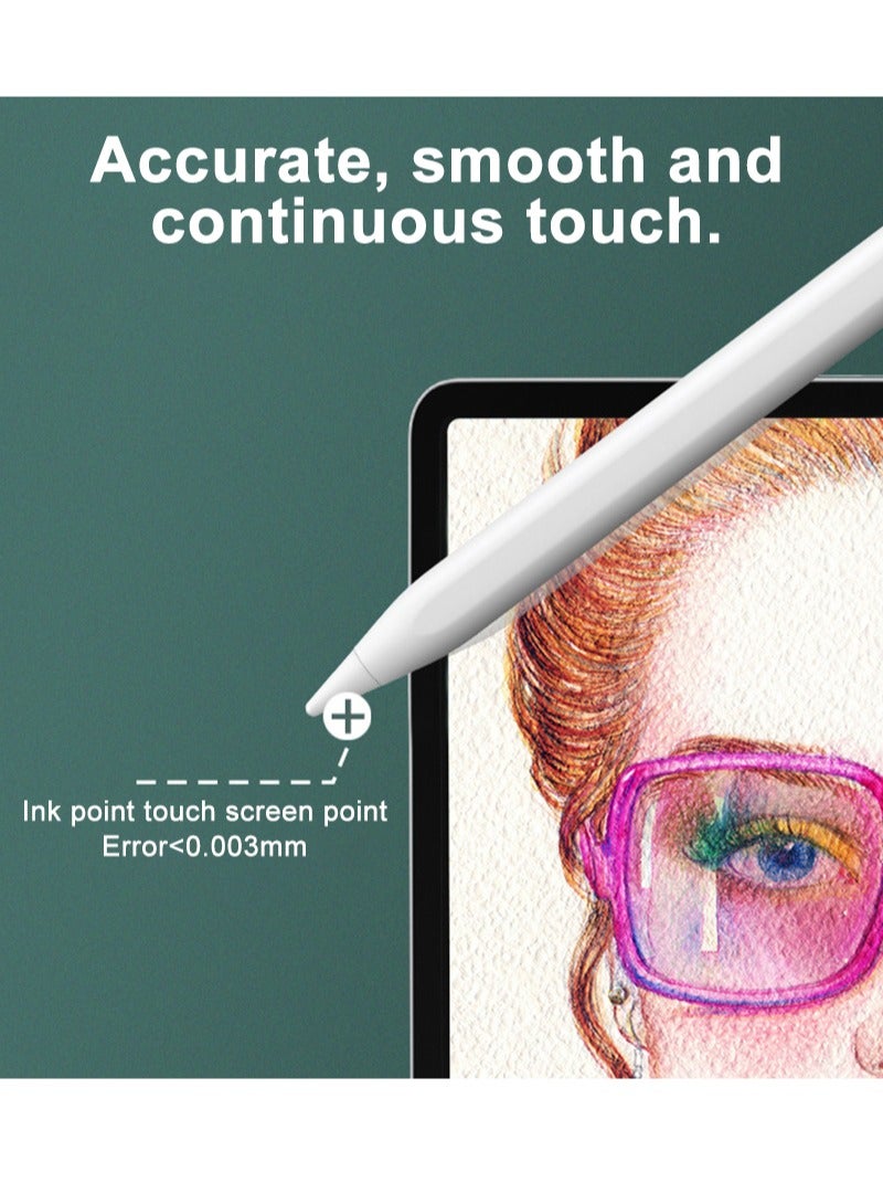 FlashHawk Active Digital Stylus Pen for Apple iPad Pro 11/12.9, iPad Mini 5/6, iPad Air 3/4 White - Image 2