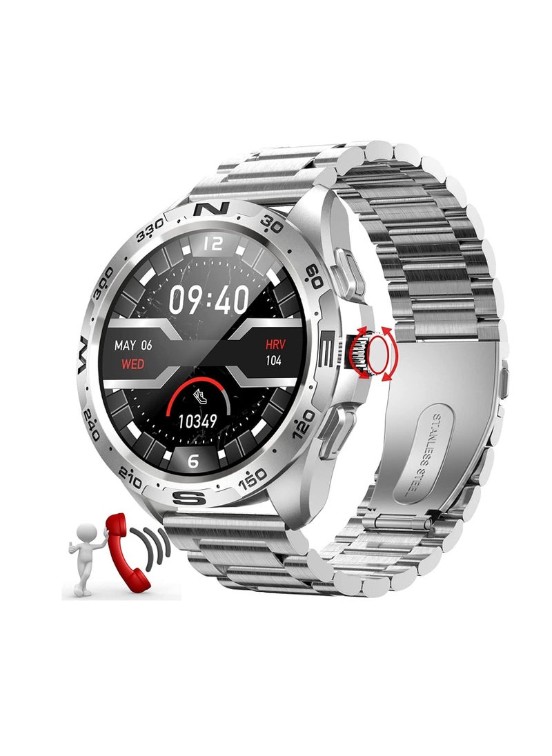 Furtey - Men Smart Watch Bluetooth Watch Make or Answer Calls with Microphone Speaker Fitness Tracker Watch with Heart Rate Sleep Monitor 20 Sport Modes IP67 Waterproof for Android iOS - Image 1