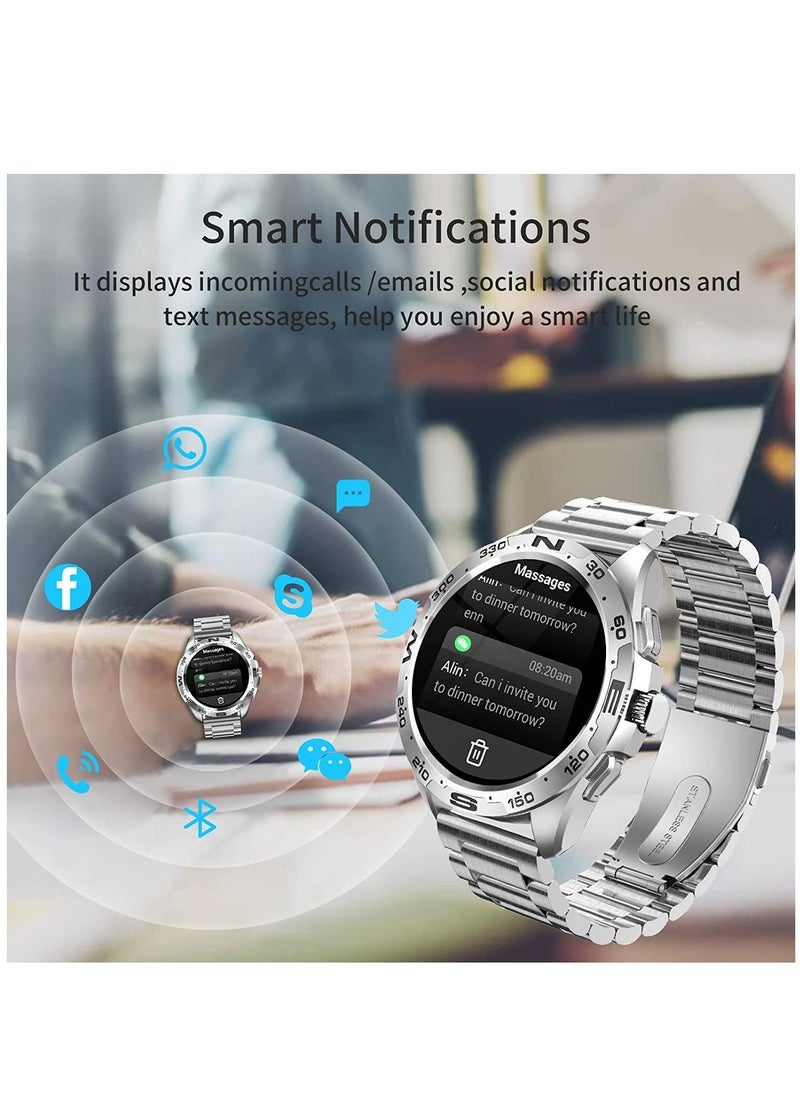 Furtey - Men Smart Watch Bluetooth Watch Make or Answer Calls with Microphone Speaker Fitness Tracker Watch with Heart Rate Sleep Monitor 20 Sport Modes IP67 Waterproof for Android iOS - Image 1