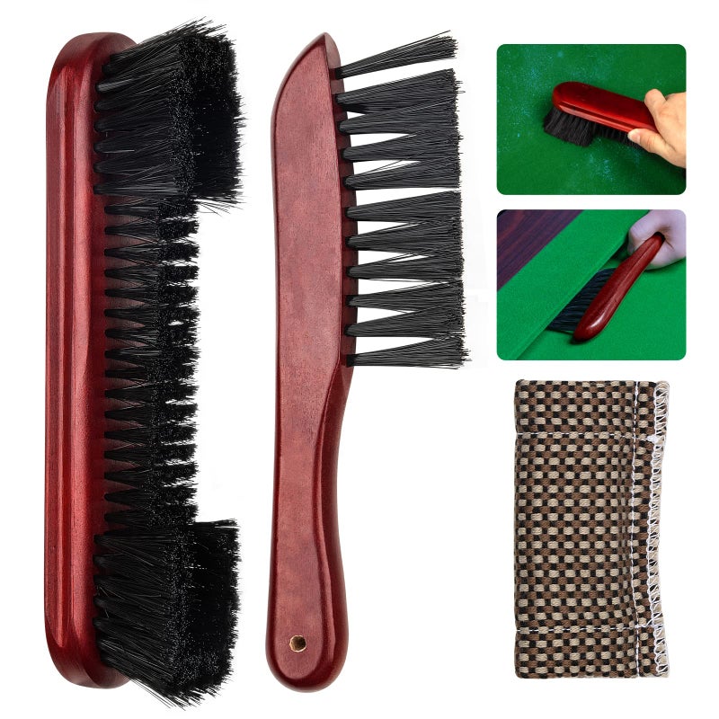 Adhafera Pool Table Brush Cleaner Kit Brush Made of Pure Solid Wood and Nylon Bristle Snooker Accessories for Snooker Table - Image 2