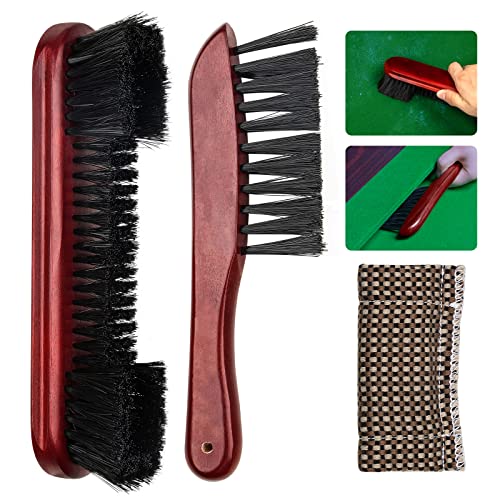 Adhafera Pool Table Brush Cleaner Kit Brush Made of Pure Solid Wood and Nylon Bristle Snooker Accessories for Snooker Table - Image 1
