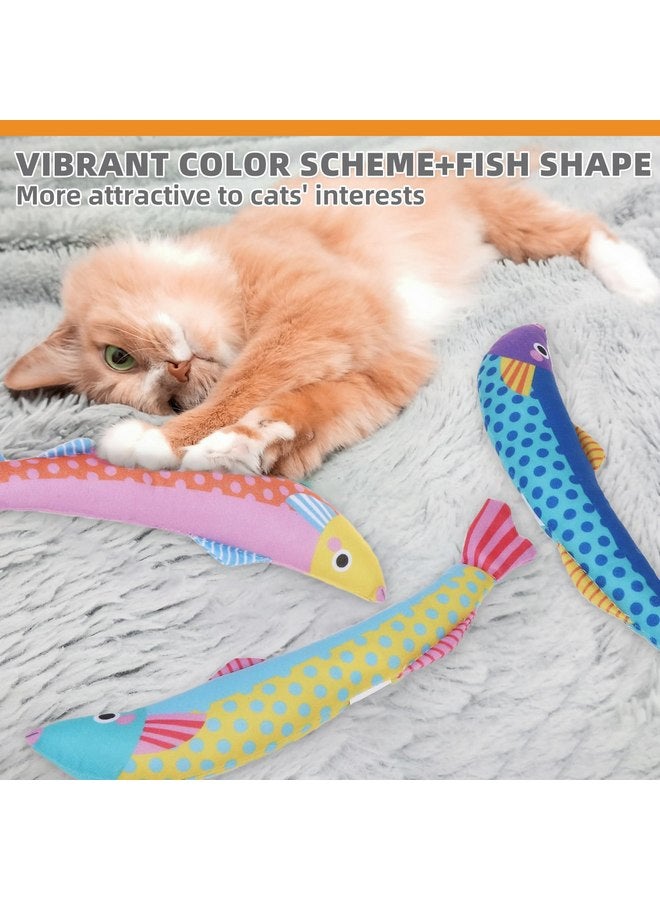 كولتيل ألعاب قطط من KOOLTAIL مصنوعة من عشبة النعناع البري على شكل سمكة ساوري، عبوة من 3 قطع من ألعاب الركل الناعمة المتينة المملوءة بقطن عشبة النعناع البري الطبيعي، لعبة تفاعلية ذاتية اللعب ومقاومة للعض لتنظيف الأسنان هدية للقطط المنزلية والقطط الصغيرة من جميع السلالات - Image 4