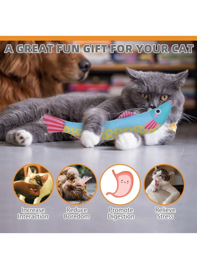 كولتيل ألعاب قطط من KOOLTAIL مصنوعة من عشبة النعناع البري على شكل سمكة ساوري، عبوة من 3 قطع من ألعاب الركل الناعمة المتينة المملوءة بقطن عشبة النعناع البري الطبيعي، لعبة تفاعلية ذاتية اللعب ومقاومة للعض لتنظيف الأسنان هدية للقطط المنزلية والقطط الصغيرة من جميع السلالات - Image 5