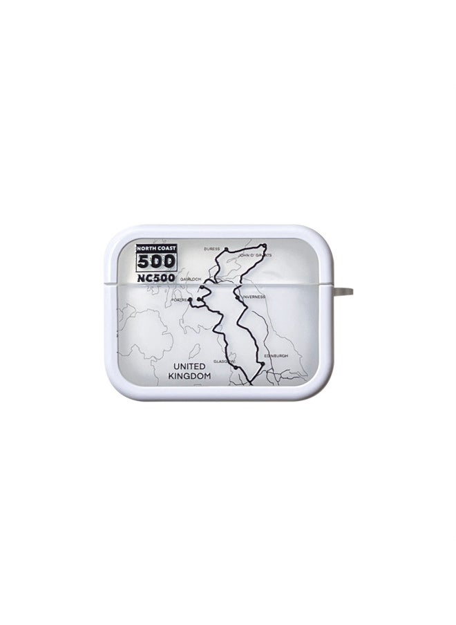 Generic - Applicable To AirPods Pro2 Earphone Cover Two-in-one Cartoon Soft Case For Apple1/2/3 Generation Wireless Bluetooth Cross-border-Color:Two-in-one Soft Shell-white Background Highway Map-Model:Airpods Pro (protective Case) - Image 1