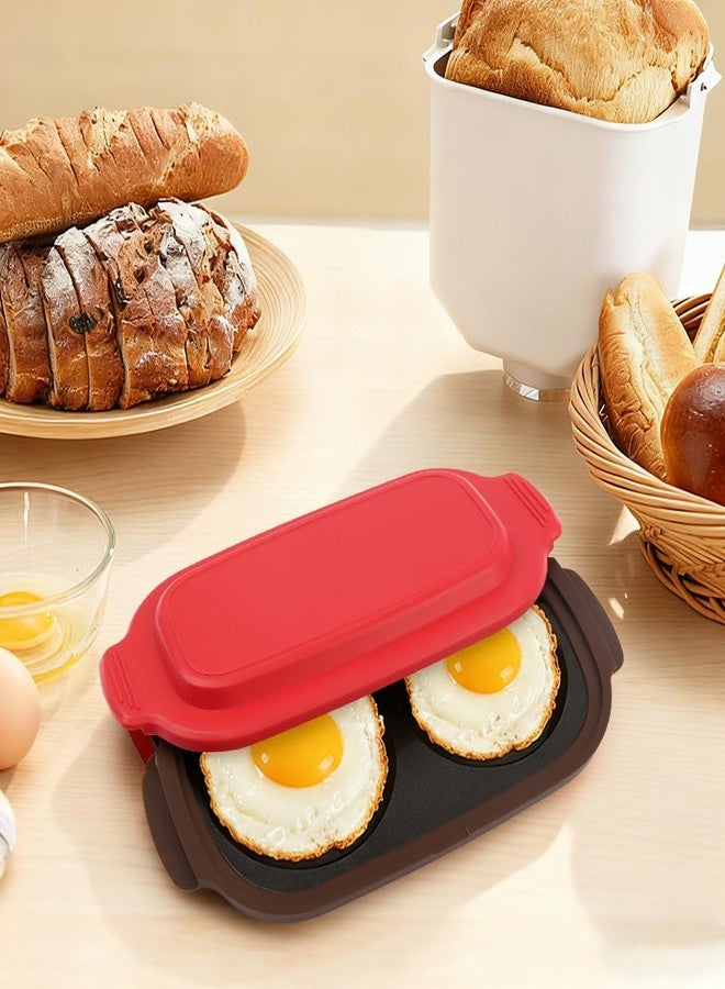 WeiLingBo Microwave Egg Cooker with 2pcs Silicone Oven Mitts Heat Resistant, Multi-use Microwave Egg, Cooker & Poacher for Breakfast Sandwiches, Space-Saving Design for Dorms & Offices - Image 4