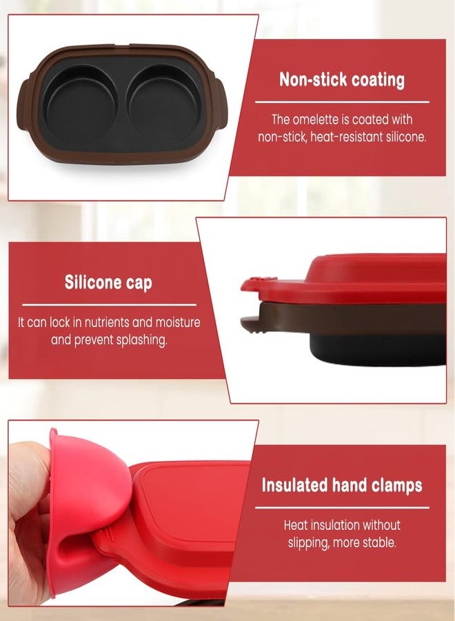 WeiLingBo Microwave Egg Cooker with 2pcs Silicone Oven Mitts Heat Resistant, Multi-use Microwave Egg, Cooker & Poacher for Breakfast Sandwiches, Space-Saving Design for Dorms & Offices - Image 5