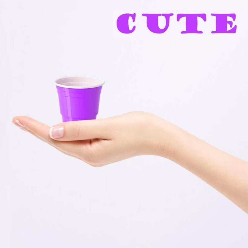HAOZAN 100ct 2oz. Mini Purple Shot Cups  Disposable and Small Size Perfect for Party  Tastings  Sample and More - Image 2