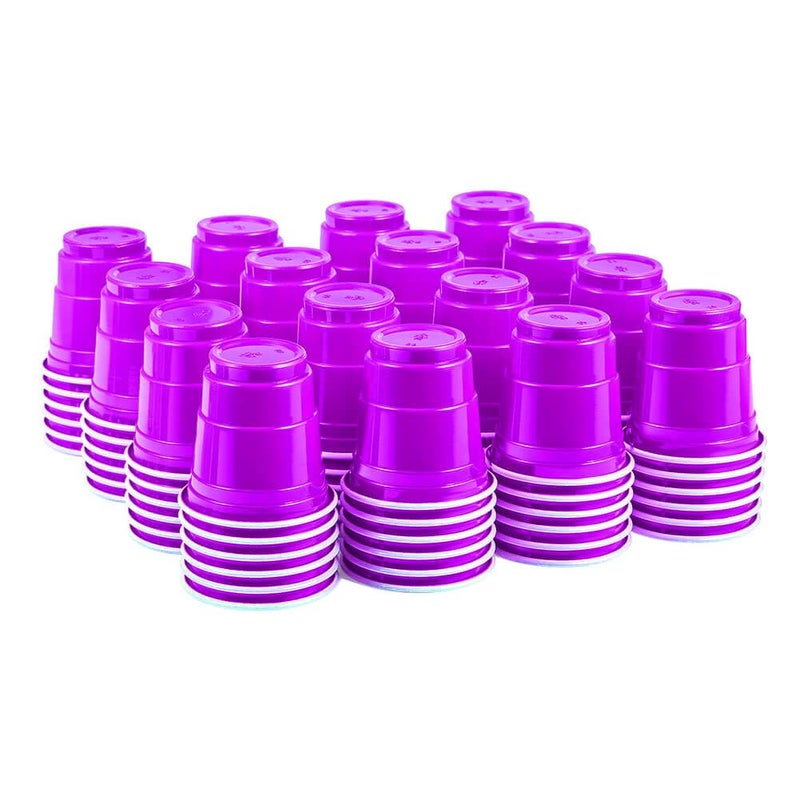 HAOZAN 100ct 2oz. Mini Purple Shot Cups  Disposable and Small Size Perfect for Party  Tastings  Sample and More - Image 1