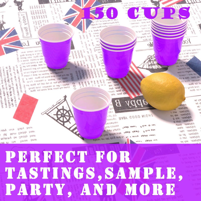 HAOZAN 100ct 2oz. Mini Purple Shot Cups  Disposable and Small Size Perfect for Party  Tastings  Sample and More - Image 5