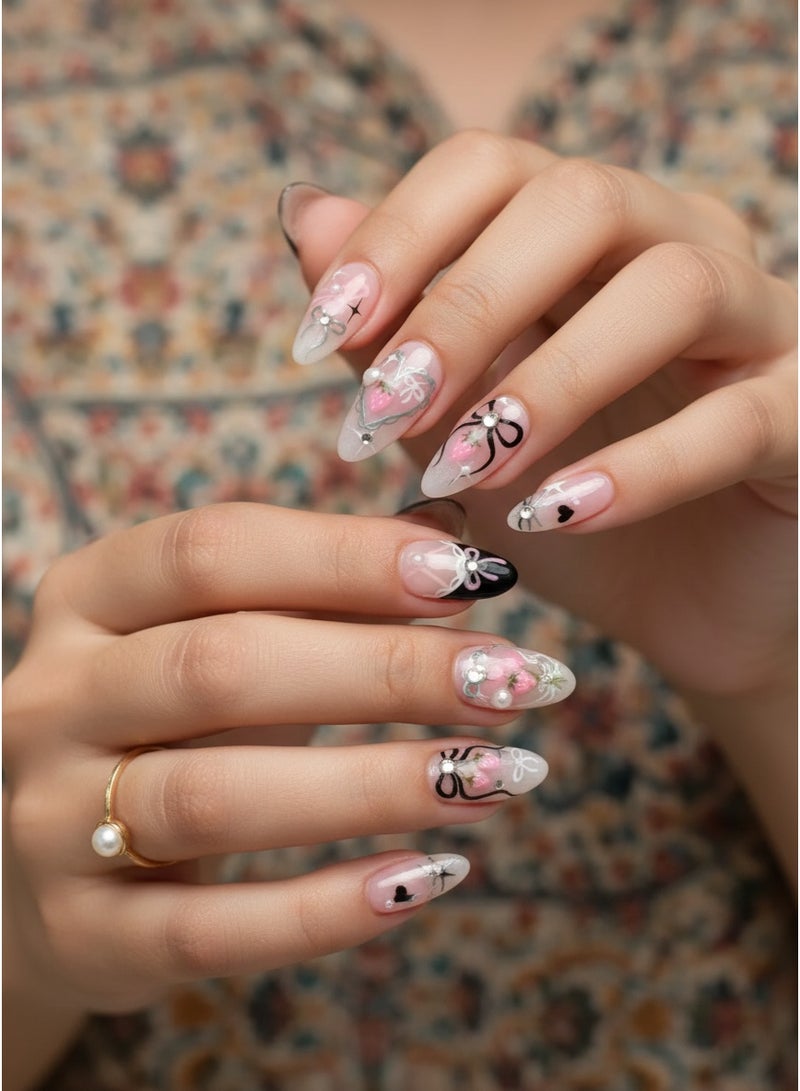 سنسيب نوع الأظافر: أظافر فرنسية ملصقة - حزمة جل ناعم، أظافر فرنسية مزيفة قصيرة، أظافر صالونية الجودة، أظافر ملصقة بسلاسة، أظافر ملصقة بالغراء للنساء، فن الأظافر، تزيين الأظافر. - Image 3