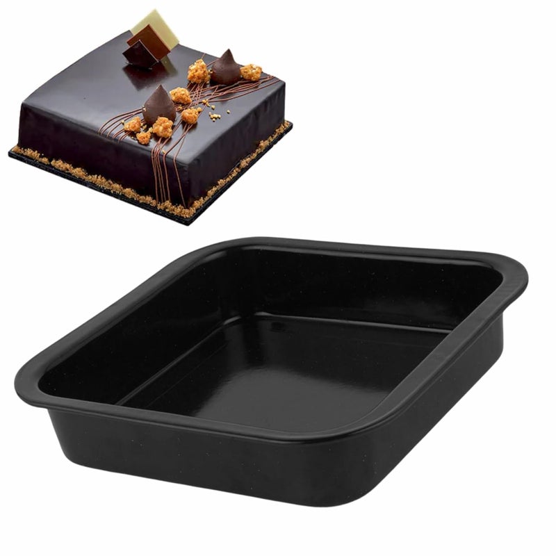 Maghya Carbon Steel Square Brownie Pan for Baking - 9 inch Non-Stick Cake Tin, Heavy Gauge Baking Tray with Even Heat Distribution for OTG & Microwave Oven, Dishwasher Safe - Image 3