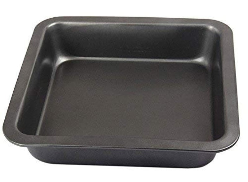 Maghya Carbon Steel Square Brownie Pan for Baking - 9 inch Non-Stick Cake Tin, Heavy Gauge Baking Tray with Even Heat Distribution for OTG & Microwave Oven, Dishwasher Safe - Image 1