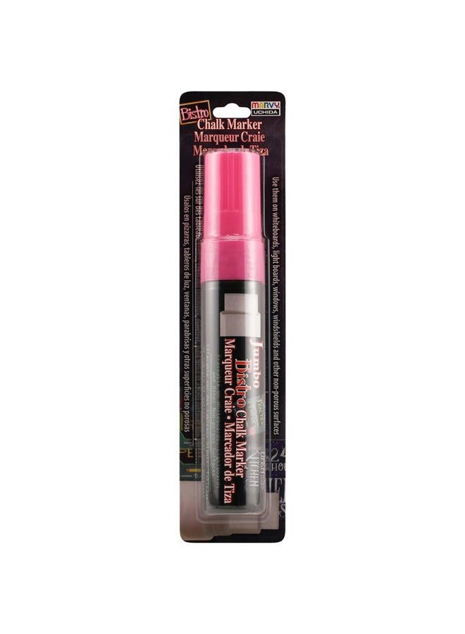 Uchida 481-C-F9 Marvy Jumbo Broad Point Tip Bistro Chalk Marker, Fluorescent Pink - Image 1