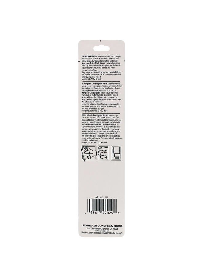 Uchida 481-C-F9 Marvy Jumbo Broad Point Tip Bistro Chalk Marker, Fluorescent Pink - Image 2