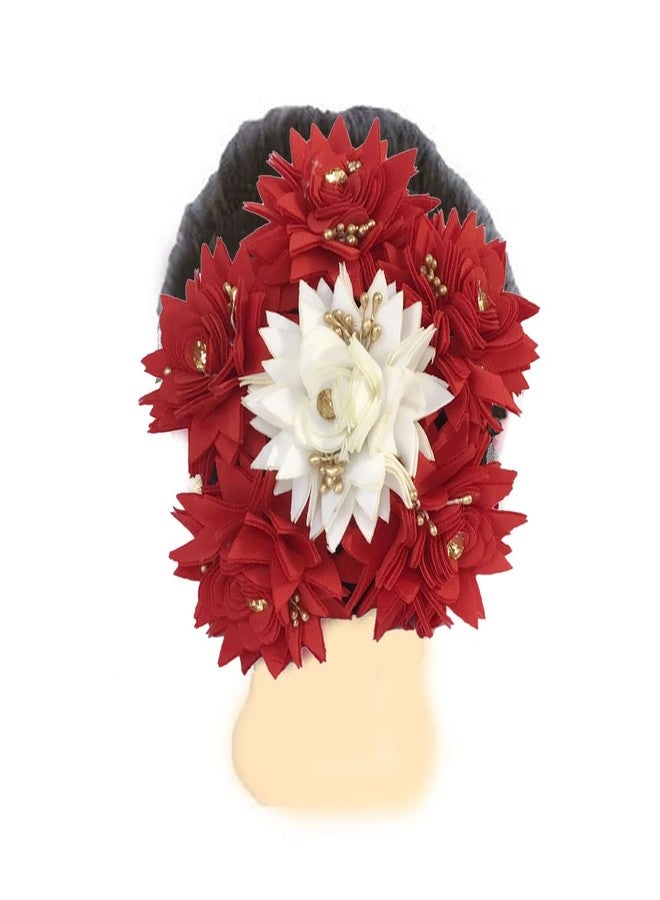 Arooman™ Bridal Artificial Full Gajra For Women Hair Accessories Pack of 1 - Image 3