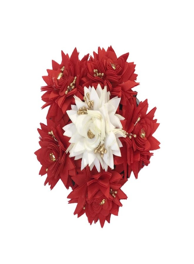 Arooman™ Bridal Artificial Full Gajra For Women Hair Accessories Pack of 1 - Image 2