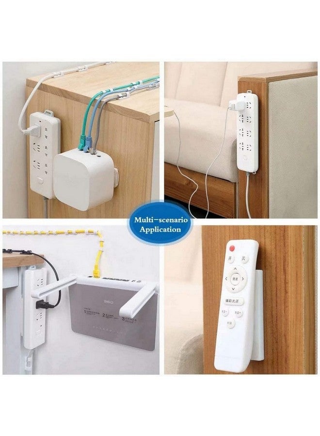Dhvsam Power Strip Holder Fixator, No Hole Plug-in Wall Socket Sticker Fixer, Loading 10 Kg Maximum, for Desk, Wall, WiFi Router, Remote Control, Paper Towel Box (White 2 Pcs) - Image 4