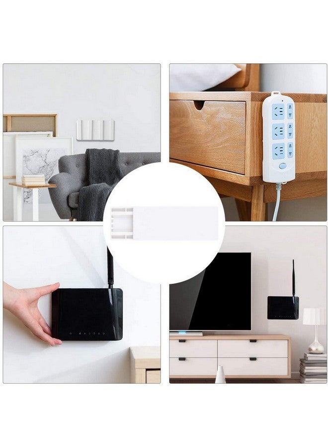 Dhvsam Power Strip Holder Fixator, No Hole Plug-in Wall Socket Sticker Fixer, Loading 10 Kg Maximum, for Desk, Wall, WiFi Router, Remote Control, Paper Towel Box (White 2 Pcs) - Image 5