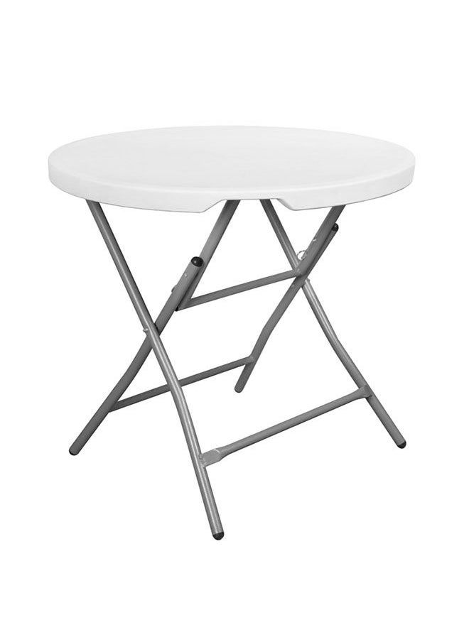 Mintra - C110 Round Plastic Folding Table With Metal Frame - Image 1